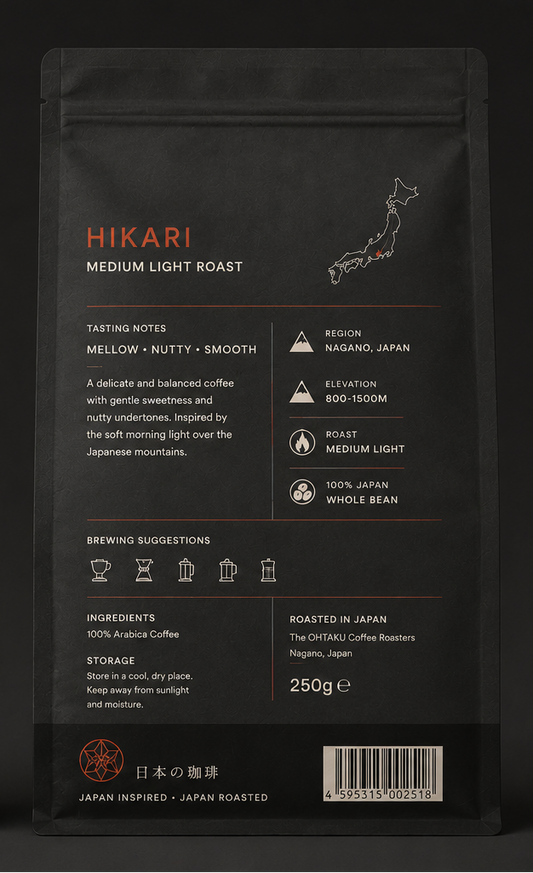 HIKARI Medium Light Roast Japanese Coffee Beans